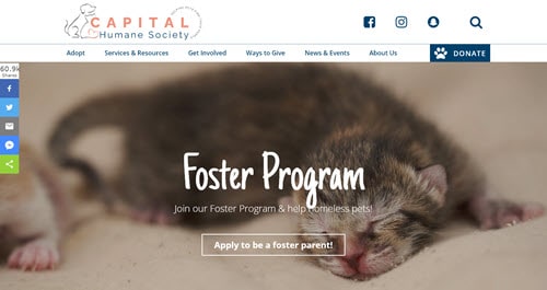 Capital Humane Society Pieloch Pet Adoption Center