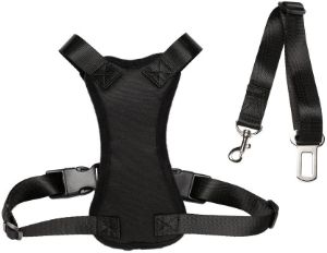 HANCIN Dog Car Harness Dog Vest Harness with Car Seat Belt